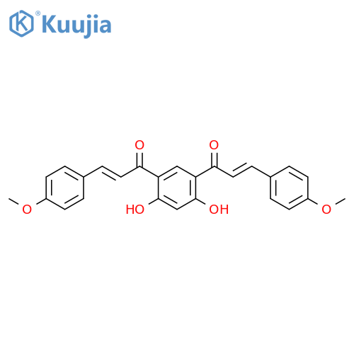2-Propen-1-one,1,1'-(4,6-dihydroxy-1,3-phenylene)bis[3-(4-methoxyphenyl)-, (E,E)- structure