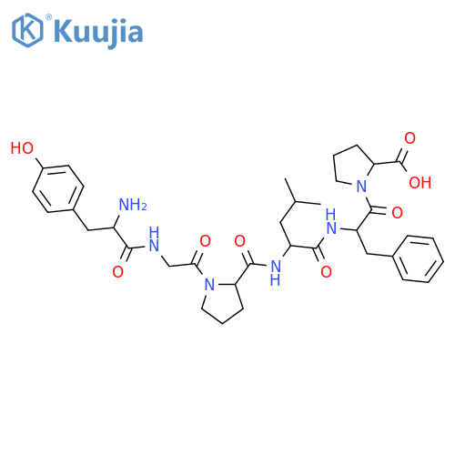 L-Proline,1-[N-[N-[1-(N-L-tyrosylglycyl)-L-prolyl]-L-leucyl]-L-phenylalanyl]- (9CI) structure