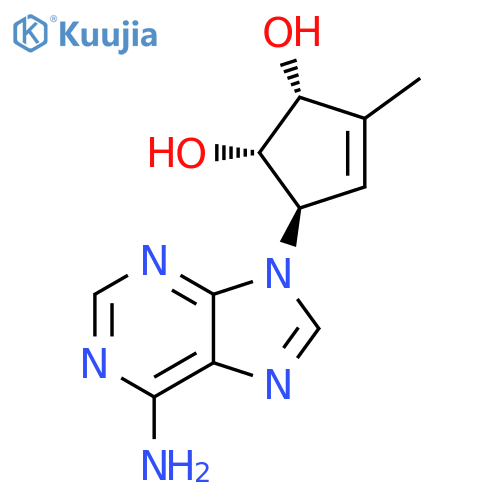 3-Cyclopentene-1,2-diol, 5-(6-amino-9H-purin-9-yl)-3-methyl-,(1S,2R,5R)- structure