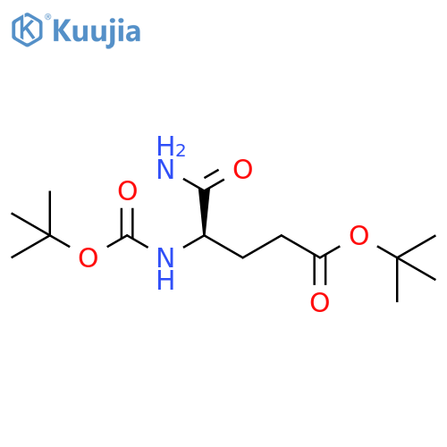 tert-Butyl (R)-5-amino-4-((tert-butoxycarbonyl)amino)-5-oxopentanoate structure
