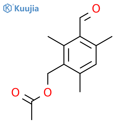 3-Formyl-2,4,6-trimethylbenzyl acetate structure