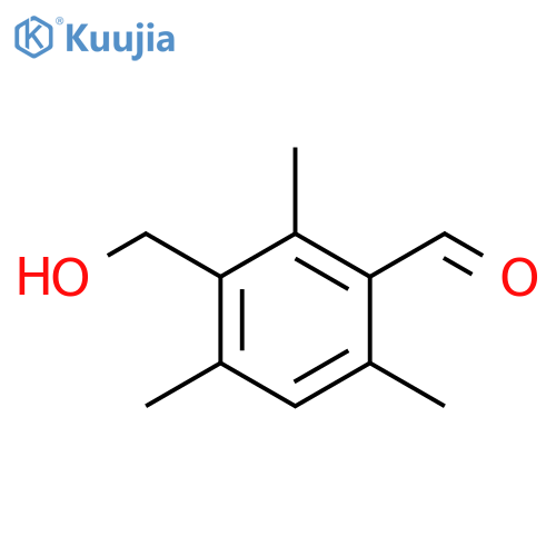 3-(Hydroxymethyl)-2,4,6-trimethylbenzaldehyde structure