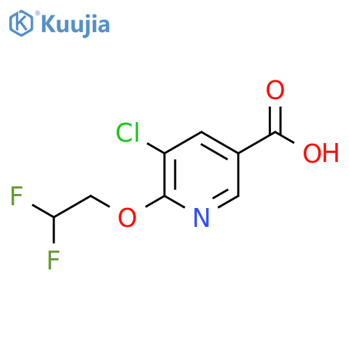 5-chloro-6-(2,2-difluoroethoxy)pyridine-3-carboxylic acid structure
