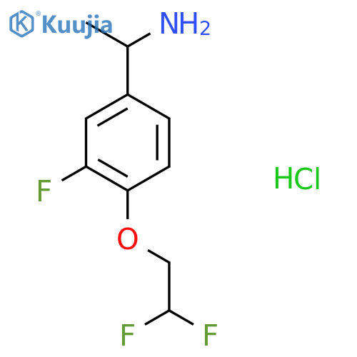 1-4-(2,2-Difluoroethoxy)-3-fluorophenylethylamine hydrochloride structure