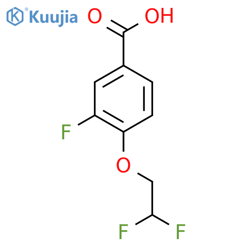 4-(2,2-Difluoroethoxy)-3-fluorobenzoic acid structure