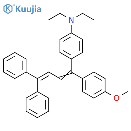 Benzenamine,N,N-diethyl-4-[1-(4-methoxyphenyl)-4,4-diphenyl-1,3-butadienyl]- structure