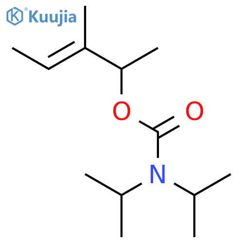 Carbamic acid, N,N-bis(1-methylethyl)-, (1S,2E)-1,2-dimethyl-2-buten-1-yl ester structure