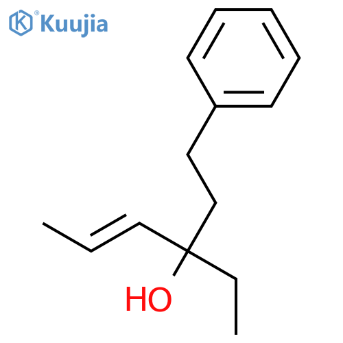 Benzenepropanol, α-ethyl-α-(1E)-1-propen-1-yl-, (αR)- structure