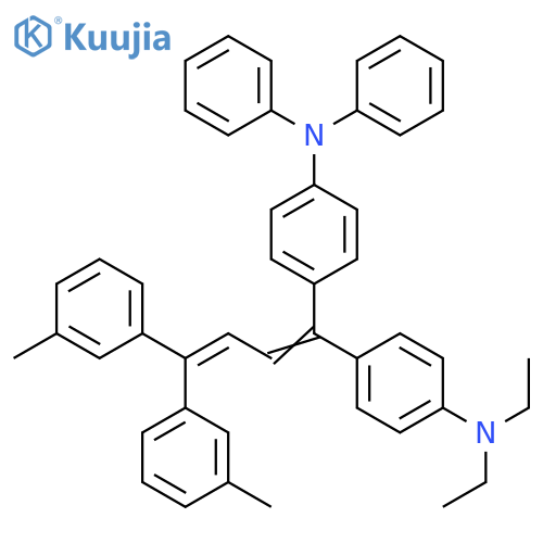 Benzenamine,4-[1-[4-(diethylamino)phenyl]-4,4-bis(3-methylphenyl)-1,3-butadienyl]-N,N-diphenyl- structure