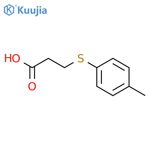 3-[(4-methylphenyl)sulfanyl]propanoic acid structure