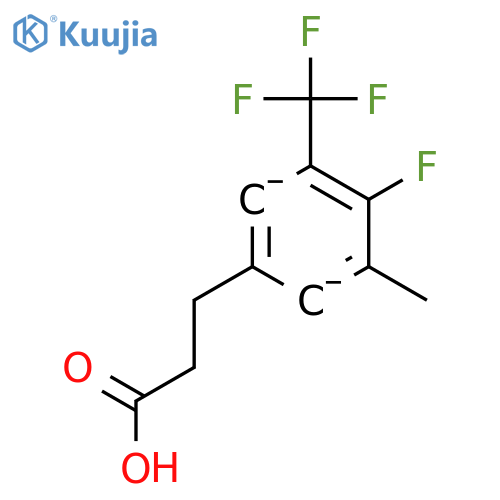 3-4-Fluoro-3-methyl-5-(trifluoromethyl)-phenylpropionic acid structure