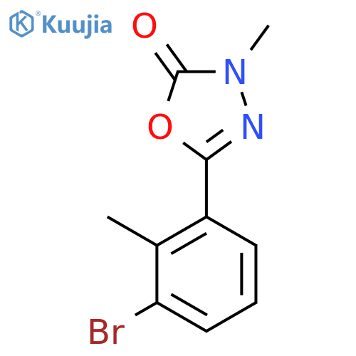 5-(3-Bromo-2-methylphenyl)-3-methyl-1,3,4-oxadiazol-2(3H)-one structure