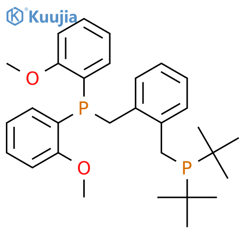 Phosphine, [[2-[[bis(1,1-dimethylethyl)phosphino]methyl]phenyl]methyl]bis(2-methoxyphenyl)- structure