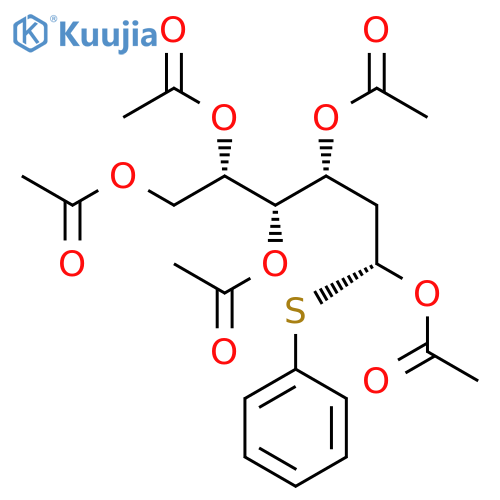 L-xylo-Hexose, 2-deoxy-, S-phenyl monothiohemiacetal, pentaacetate, (1R)- (9CI) structure