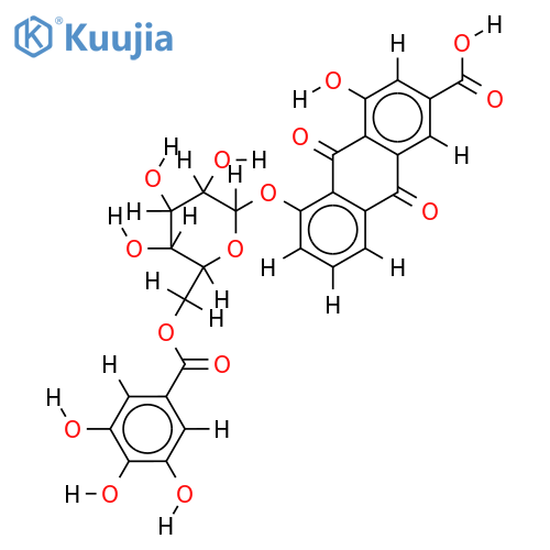 rhein 8-O-beta-D-(6'-galloyl)glucopyranoside structure