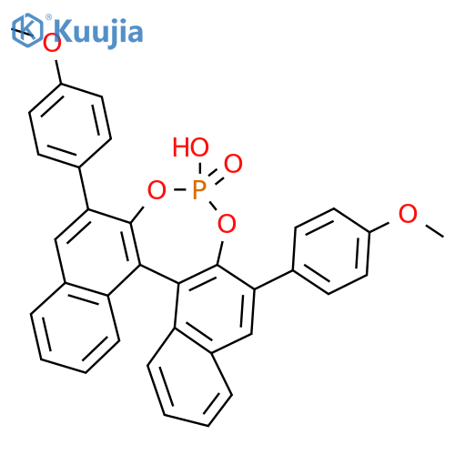 (S)-4-Oxide-4-hydroxy-2,6-bis(4-methoxyphenyl)-dinaphtho[2,1-d:1',2'-f][1,3,2]dioxaphosphepin structure