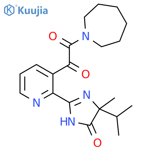 1H-Azepine,1-[[2-[4,5-dihydro-4-methyl-4-(1-methylethyl)-5-oxo-1H-imidazol-2-yl]-3-pyridinyl]oxoacetyl]hexahydro- structure