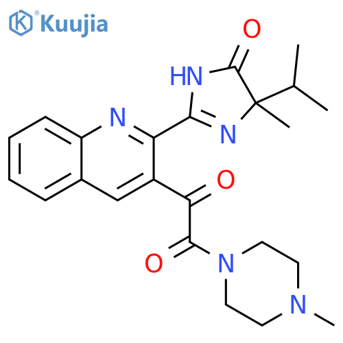 Piperazine,1-[[2-[4,5-dihydro-4-methyl-4-(1-methylethyl)-5-oxo-1H-imidazol-2-yl]-3-quinolinyl]oxoacetyl]-4-methyl- structure