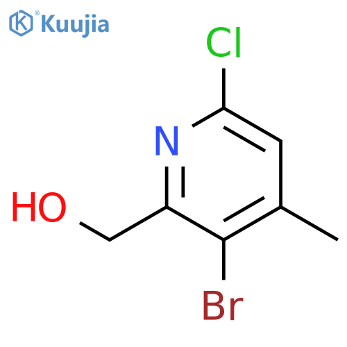 (3-bromo-6-chloro-4-methyl-2-pyridinyl)methanol structure