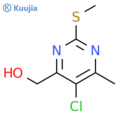 (5-Chloro-6-methyl-2-(methylthio)pyrimidin-4-yl)methanol structure