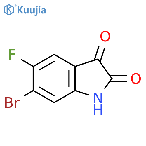 6-Bromo-5-fluoroindoline-2,3-dione structure