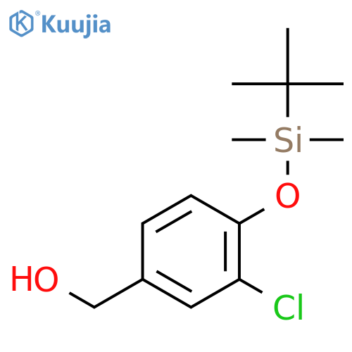Benzenemethanol, 3-chloro-4-[[(1,1-dimethylethyl)dimethylsilyl]oxy]- structure