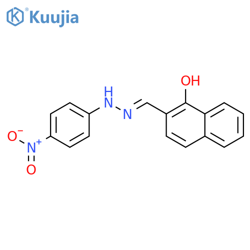 2-Naphthalenecarboxaldehyde, 1-hydroxy-, 2-(4-nitrophenyl)hydrazone structure