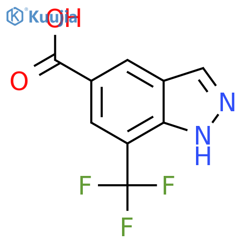 7-(trifluoromethyl)-1H-indazole-5-carboxylic acid structure