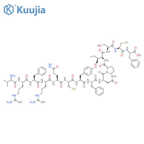L-Phenylalanine,L-valyl-L-arginyl-L-phenylalanyl-L-arginyl-L-glutaminyl-L-cysteinyl-L-tyrosyl-L-phenylalanyl-L-asparaginyl-L-prolyl-L-isoleucyl-L-seryl-L-cysteinyl- structure