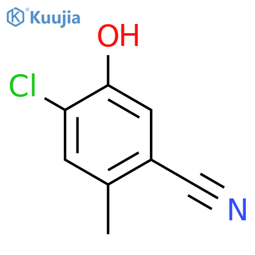 4-Chloro-5-hydroxy-2-methylbenzonitrile structure