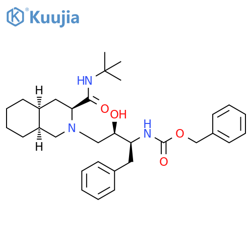 2-[2(R)-hydroxy-4-phenyl-3(S)-[[N-(phenylMethoxy)carbonyl]aMino]butyl]-N-tert-butyldecahydro-(4aS,8aS)-isoquinoline-3(S)-carboxaMide structure