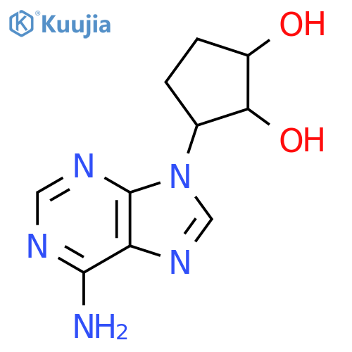 3-(6-amino-9H-purin-9-yl)cyclopentane-1,2-diol structure