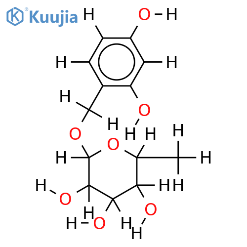 2,4-dihydroxybenzyl-O-alpha-L-rhamnopyranoside structure