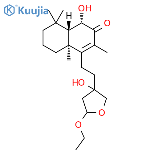 15,16-Epoxy-15-ethoxy-6β,13-dihydroxylabd-8-en-7-one structure