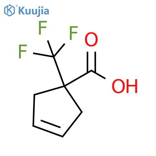 1-(trifluoromethyl)cyclopent-3-ene-1-carboxylic acid structure