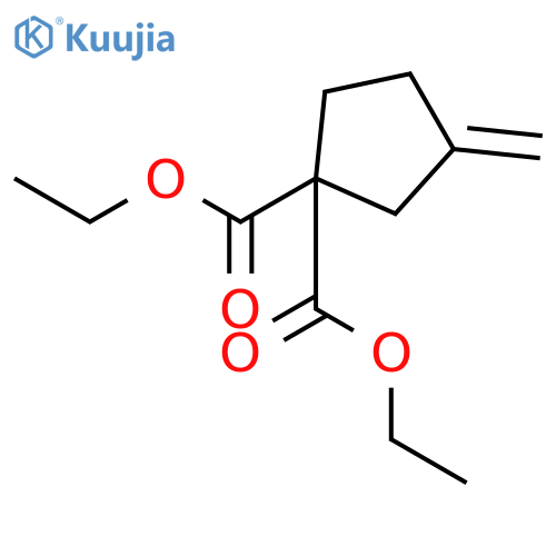 1,1-Cyclopentanedicarboxylic acid, 3-methylene-, diethyl ester structure