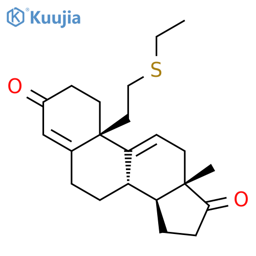 Estra-4,9(11)-diene-3,17-dione, 10-[2-(ethylthio)ethyl]- structure