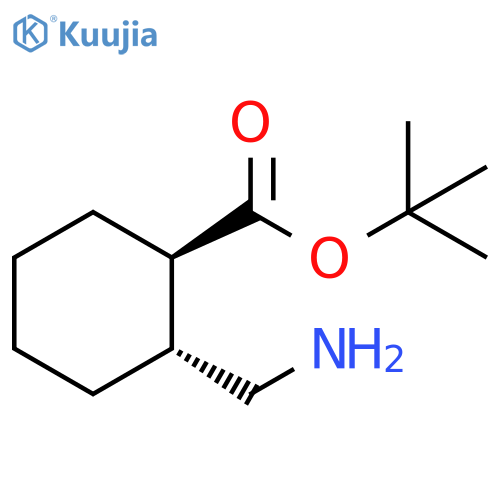 (1R,2R)-2-Aminomethyl-cyclohexanecarboxylic acid tert-butyl ester structure