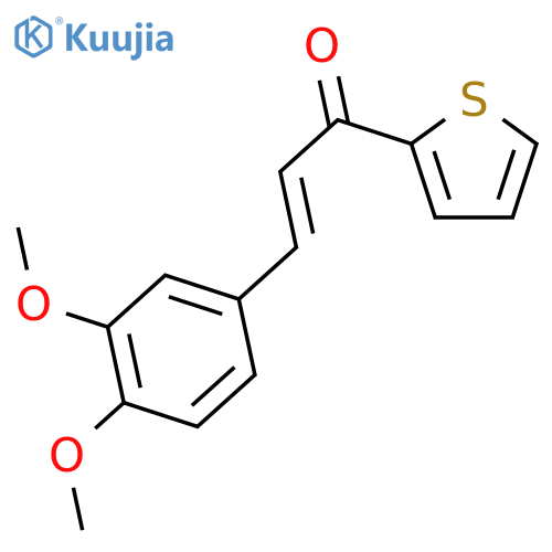 2-Propen-1-one, 3-(3,4-dimethoxyphenyl)-1-(2-thienyl)-, (2E)- structure