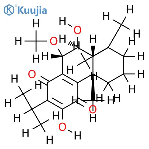 (6beta,7alpha)-6,12-dihydroxy-7-methoxyabieta-8,12-diene-11,14-dione structure