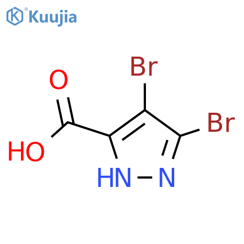 3,4-dibromo-1H-pyrazole-5-carboxylic acid structure