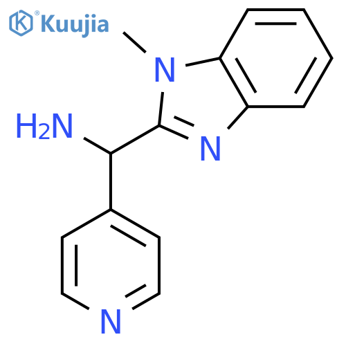 C-(1-METHYL-1H-BENZOIMIDAZOL-2-YL)-C-PYRIDIN-4-YL-METHYLAMINE structure