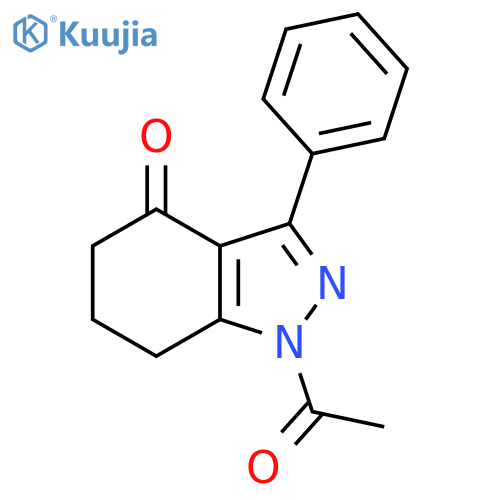 1-Acetyl-3-phenyl-1,5,6,7-tetrahydro-4H-indazol-4-one structure