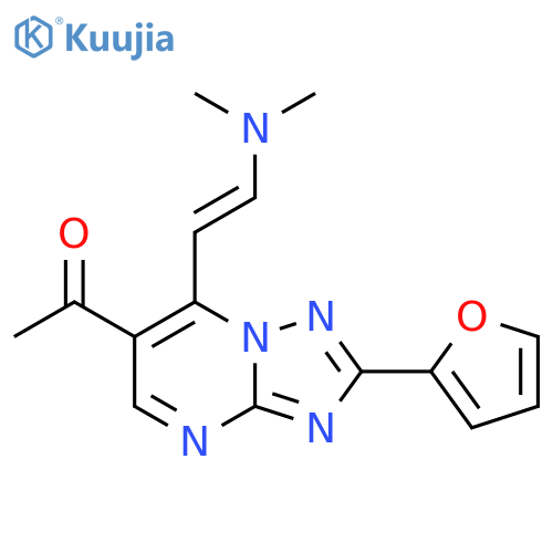 1-7-(E)-2-(Dimethylamino)vinyl-2-(2-furyl)-1,2,4triazolo1,5-apyrimidin-6-ylethanone structure