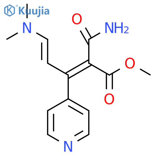 Methyl (2Z,4E)-2-(aminocarbonyl)-5-(dimethylamino)-3-pyridin-4-ylpenta-2,4-dienoate structure