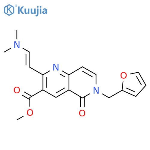 Methyl 2-(E)-2-(Dimethylamino)vinyl-6-(2-furylmethyl)-5-oxo-5,6-dihydro-1,6-naphthyridine-3-carboxylate structure