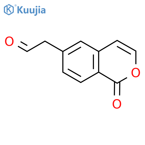 1H-2-Benzopyran-6-acetaldehyde, 1-oxo- structure