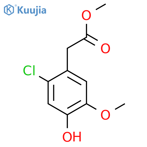 Methyl (2-chloro-4-hydroxy-5-methoxyphenyl)acetate structure