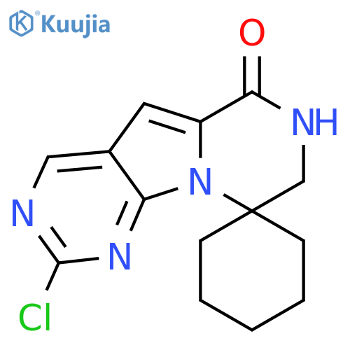 4-chlorospiro[1,3,5,11-tetrazatricyclo[7.4.0.02?]trideca-2,4,6,8-tetraene-13,1'-cyclohexane]-10-one structure