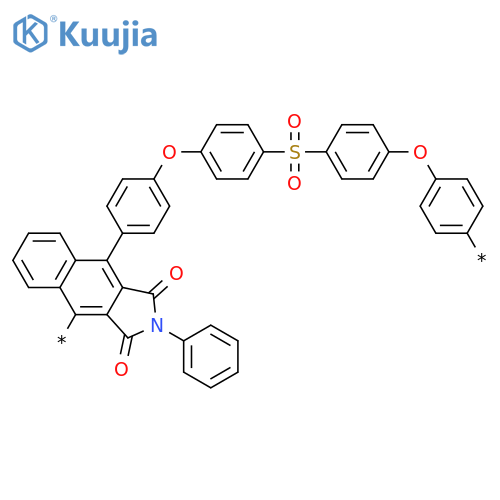 Poly[(2,3-dihydro-1,3-dioxo-2-phenyl-1H-benz[f]isoindole-4,9-diyl)-1,4-phenyleneoxy-1,4-phenylenesulfonyl-1,4-phenyleneoxy-1,4-phenylene] structure